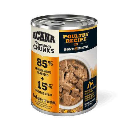 Acana Wet Dog Food Poultry Recipe In Bone Broth - 363g - Canned Dog Food - Acana - PetMax Canada