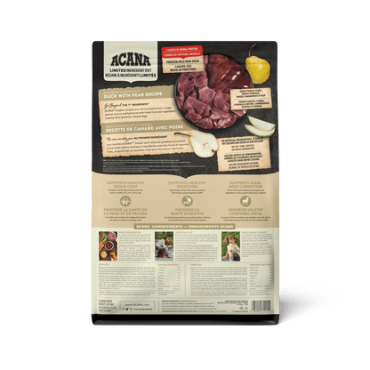 Acana Singles Limited Ingredient Diet Duck & Pear Dog Food Recipe - 1.8 Kg - Dog Food - Acana - PetMax Canada