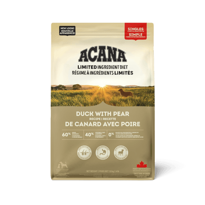 Acana Singles Limited Ingredient Diet Duck & Pear Dog Food Recipe - 1.8 Kg - Dog Food - Acana - PetMax Canada