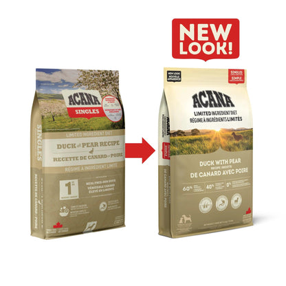 Acana Singles Limited Ingredient Diet Duck & Pear Dog Food Recipe - 1.8 Kg - Dog Food - Acana - PetMax Canada