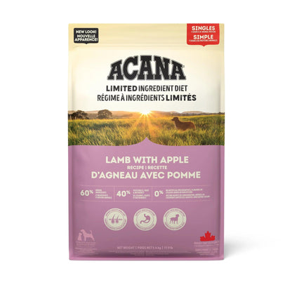 Acana Singles Limited Ingredient Diet Lamb & Apple Dog Food Recipe - 1.8 Kg - Dog Food - Acana - PetMax Canada