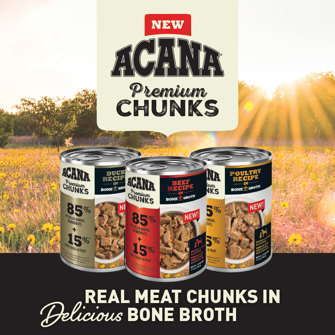 Acana Wet Dog Food Premium Chunks Available online in Canada at PetMax.ca