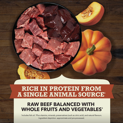 Acana Singles Limited Ingredient Diet Beef & Pumpkin Dry Dog Food Recipe - Wholeprey Bowl - Acana - PetMax Canada