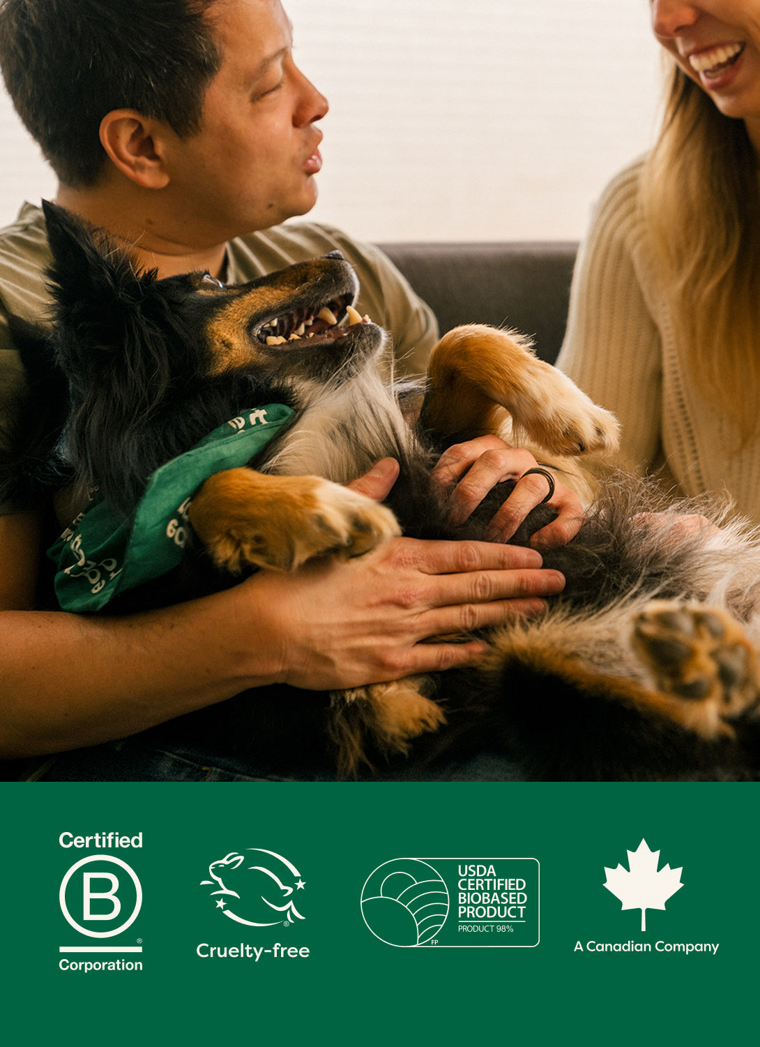 Earth Rated 3-in-1 All Purpose Dog Grooming Wipes - White Tea & Basil Scented - B Corp, Cruelty-Free and USDA Certified Biobased - PetMax Canada