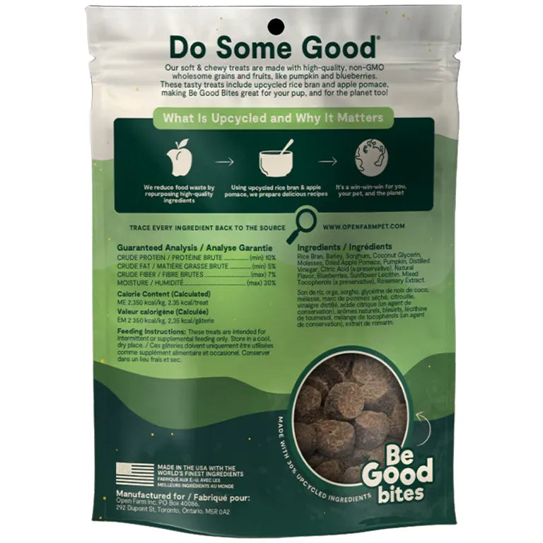 Open Farm Be Good Bites Plant Based Recipe With Pumpkin Dog Treats  Dog Treats  | PetMax Canada