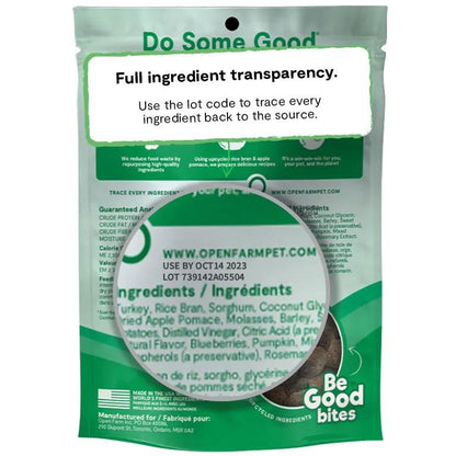 Open Farm Be Good Bites Turkey Dog Treats - 170g - Dog Treats - Open Farm - PetMax Canada
