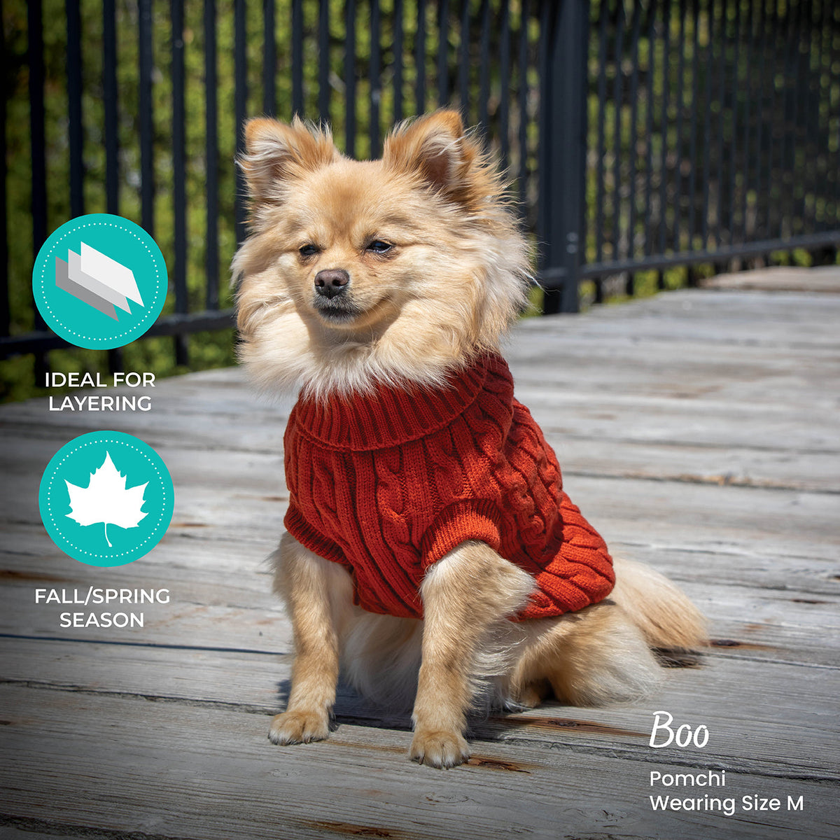 Shedrow K9 Brentwood Cable Knit Sweater Plus Fire Whirl -  - Shedrow K9 - PetMax Canada