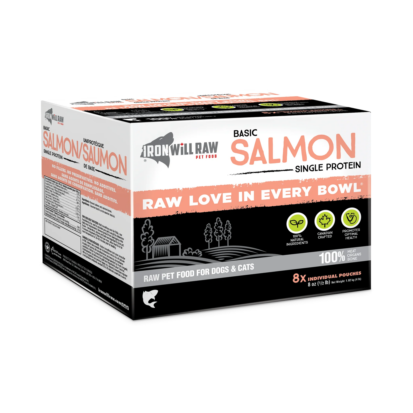 Iron Will Raw Canine Basic Salmon  Raw Dog Food  | PetMax Canada