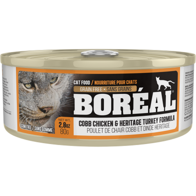 C0227 Boréal Cobb Chicken, Heritage Turkey Cat 80g