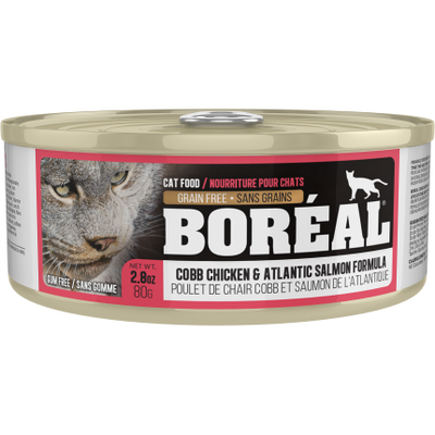 C0228 Boréal Cobb Chicken, Atlantic Salmon Cat 80g