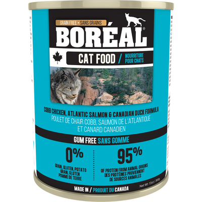 C0355 Boréal Cobb Chicken, Atlantic Salmon, Canadian Duck Cat 369g