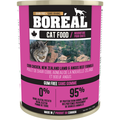 C0357 Boréal Cobb Chicken, New Zealand Lamb,  Angus Beef  Cat 369g