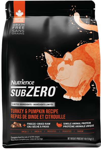 Nutrience Grain Free SubZero Turkey & Pumpkin Limited Ingredient Cat Food  Cat Food  | PetMax Canada