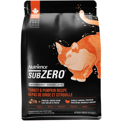 Nutrience Grain Free SubZero Turkey & Pumpkin Limited Ingredient Cat Food - 1.8 Kg - Cat Food - Nutrience Pet Food - PetMax Canada
