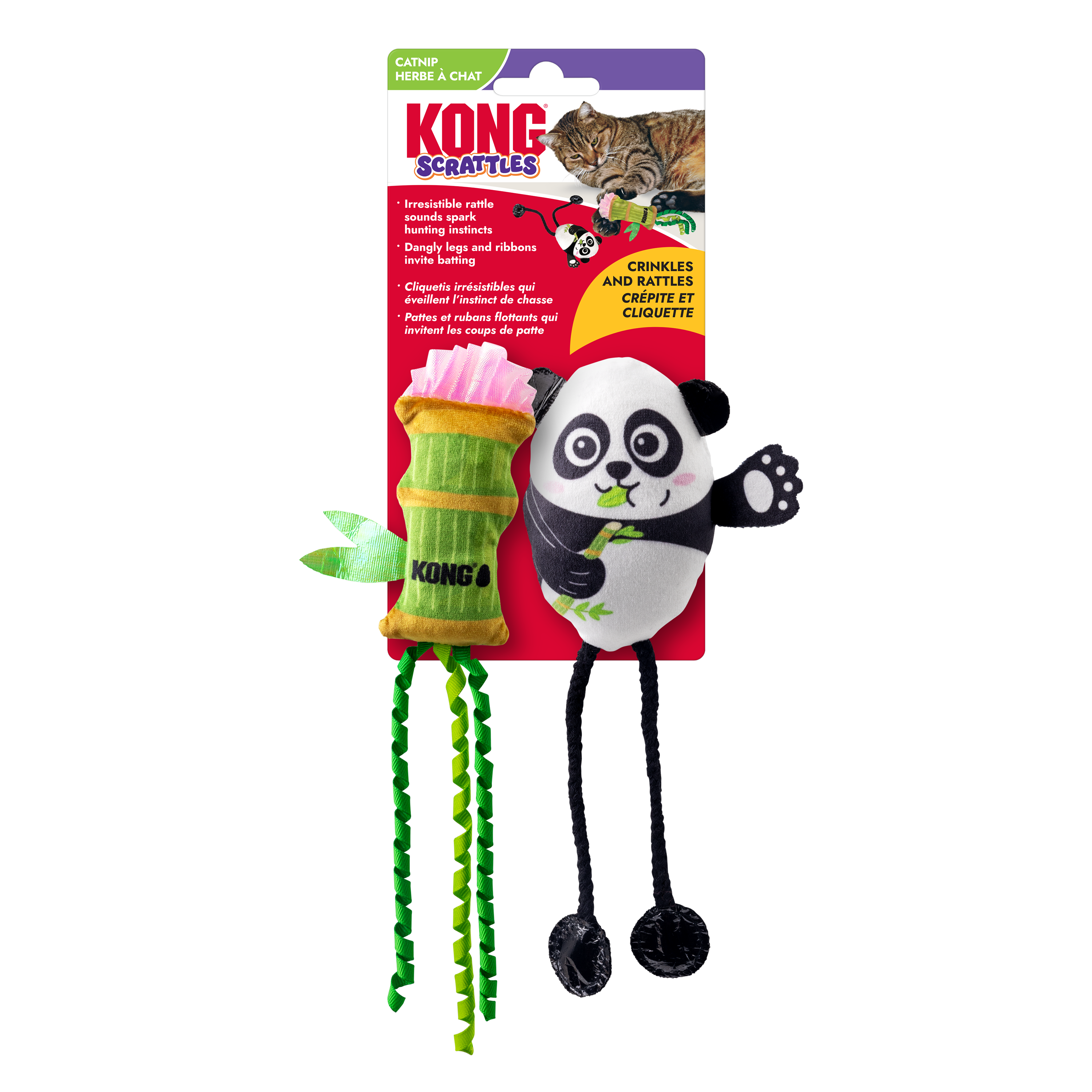 Kong Cats Scrattles Panda 2 pack