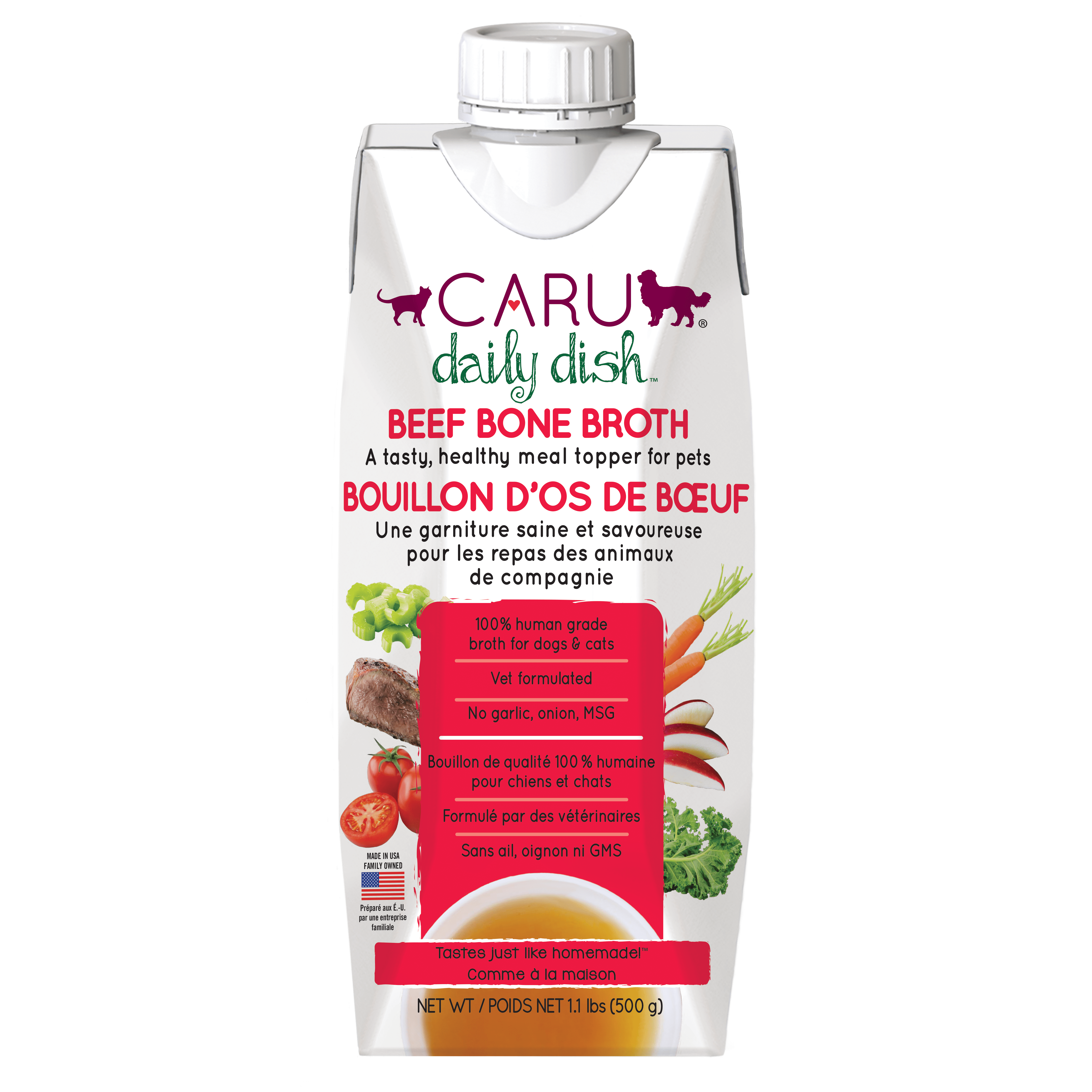 Caru Daily Dish Beef Bone Broth Dog Food Topper - Dog Food Toppers - Caru - PetMax Canada