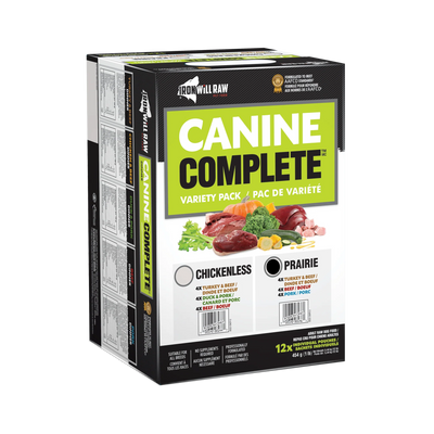 Iron Will Raw Canine Complete Prairie Variety Pack  Dog Food Frozen  | PetMax Canada