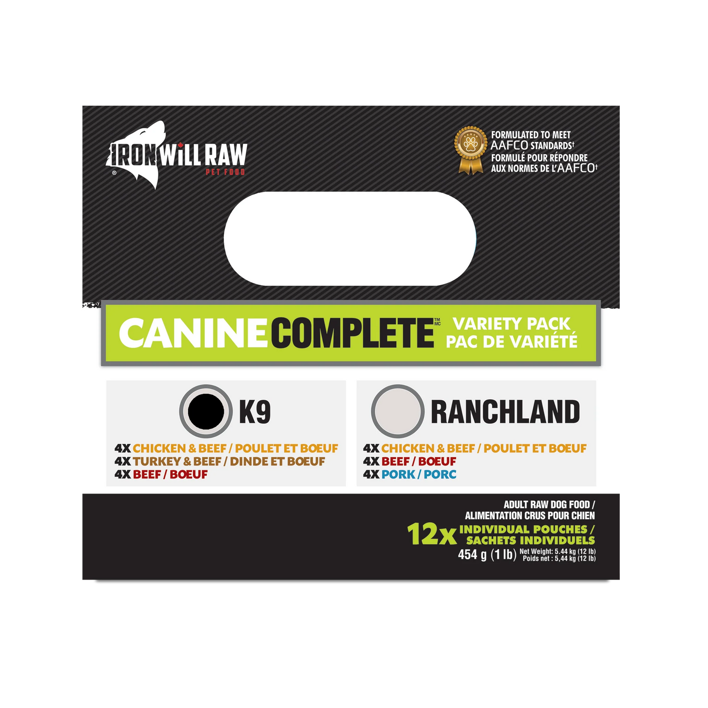 Iron Will Raw Canine Complete K9 Variety Pack  Raw Dog Food  | PetMax Canada