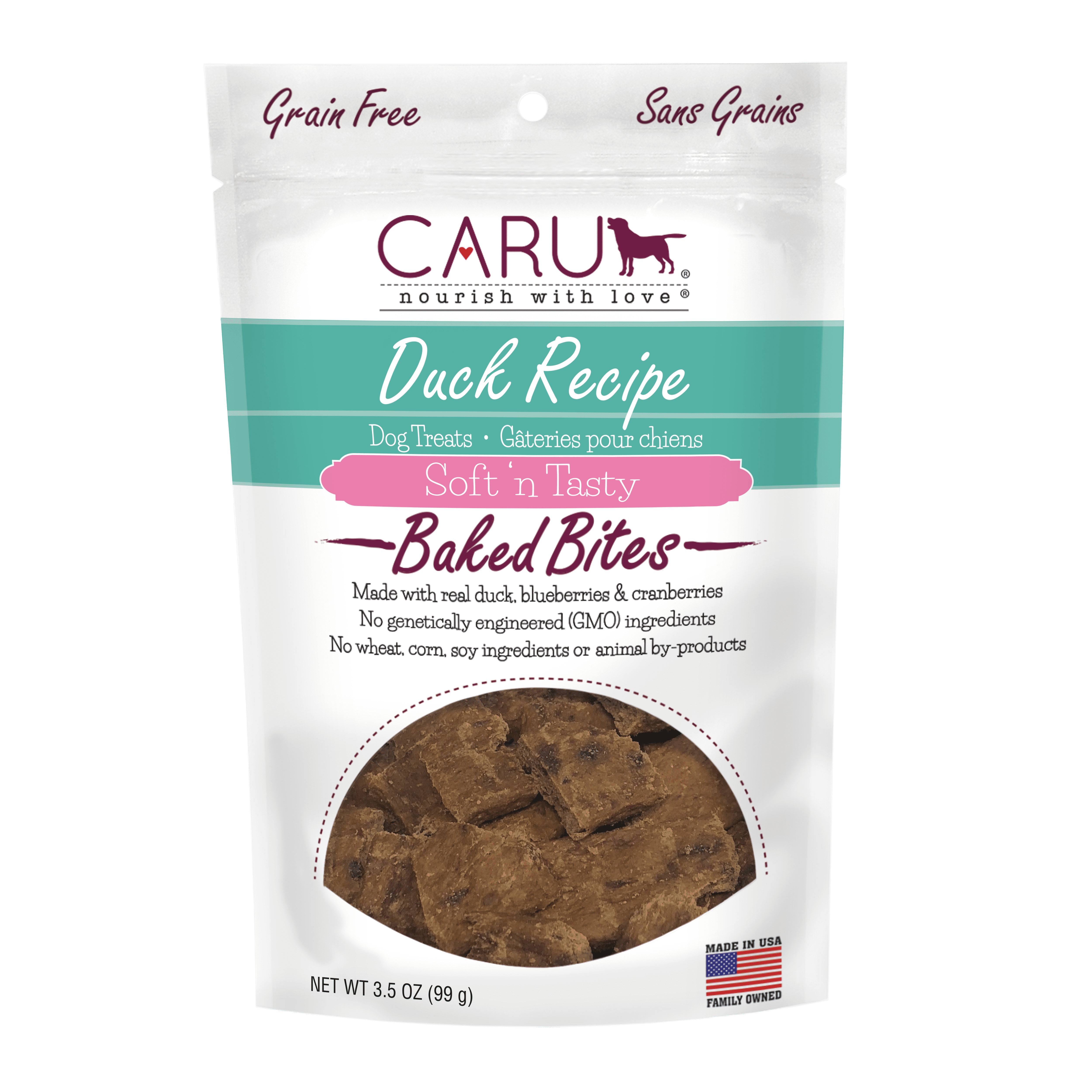 Caru Soft 'n Tasty Bites Duck Recipe Dog Treats - Dog Treats - Caru - PetMax Canada