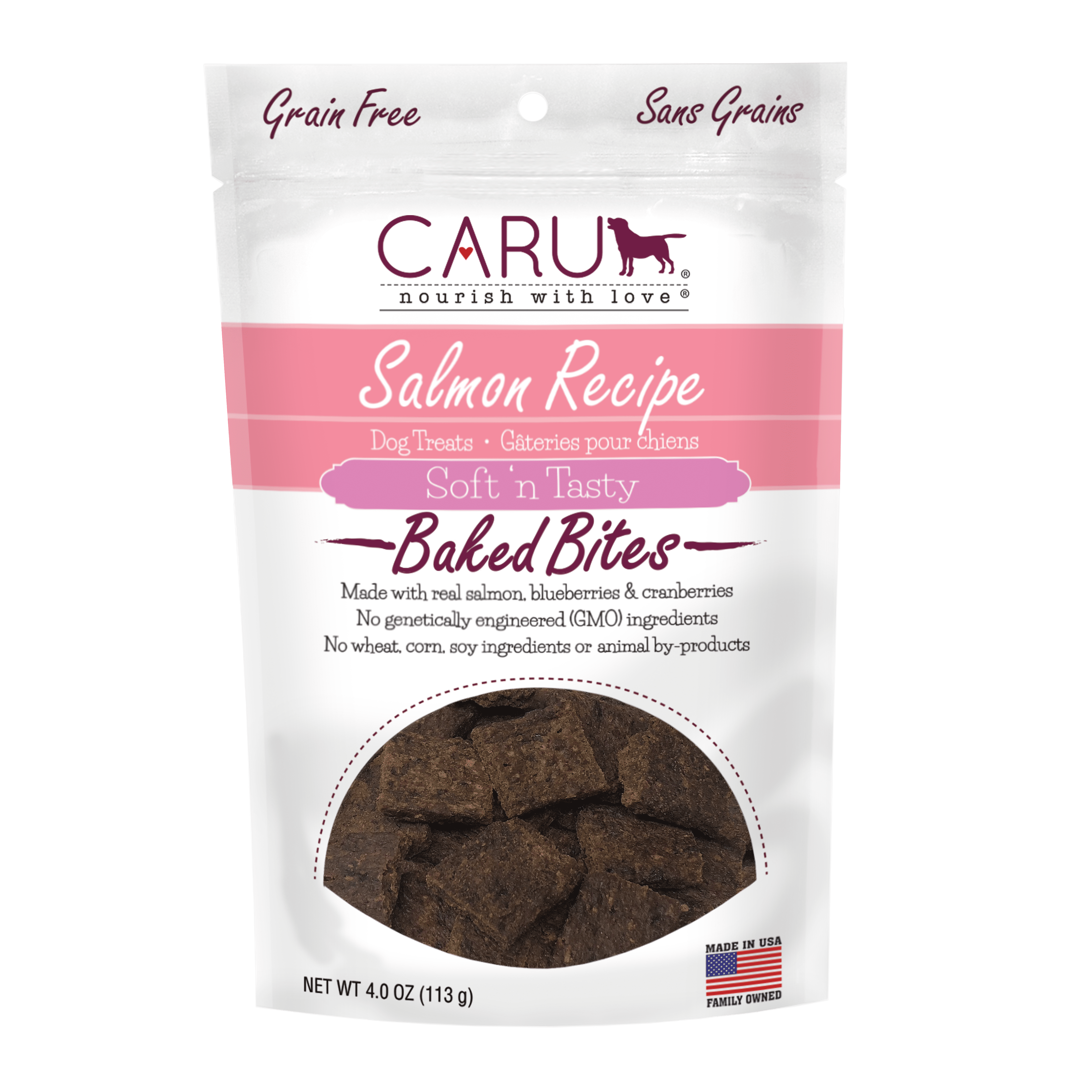 Caru Soft 'n Tasty Bites Salmon Recipe Dog Treats - Dog Treats - Caru - PetMax Canada