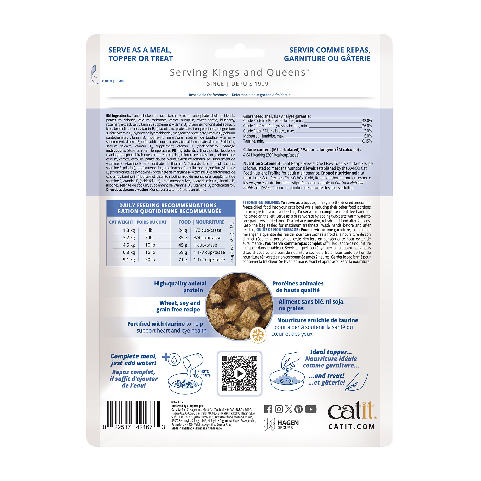 Catit Recipes Freeze-Dried Raw - Tuna & Chicken Recipe