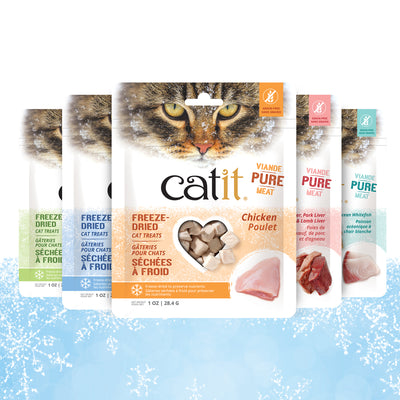 Catit Freeze-Dried Raw Beef, Pork & Lamb Liver Cat Treats