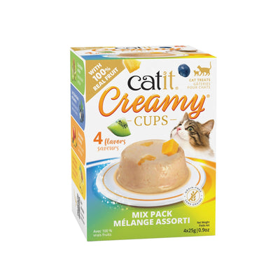Catit Creamy Cups Variety Pack - 4 Pack - Cat Treats - Catit - PetMax Canada