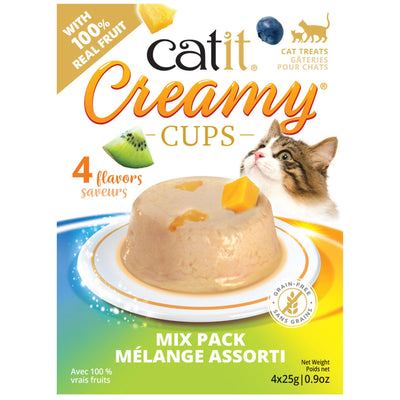 Catit Creamy Cups Variety Pack - 4 Pack - Cat Treats - Catit - PetMax Canada