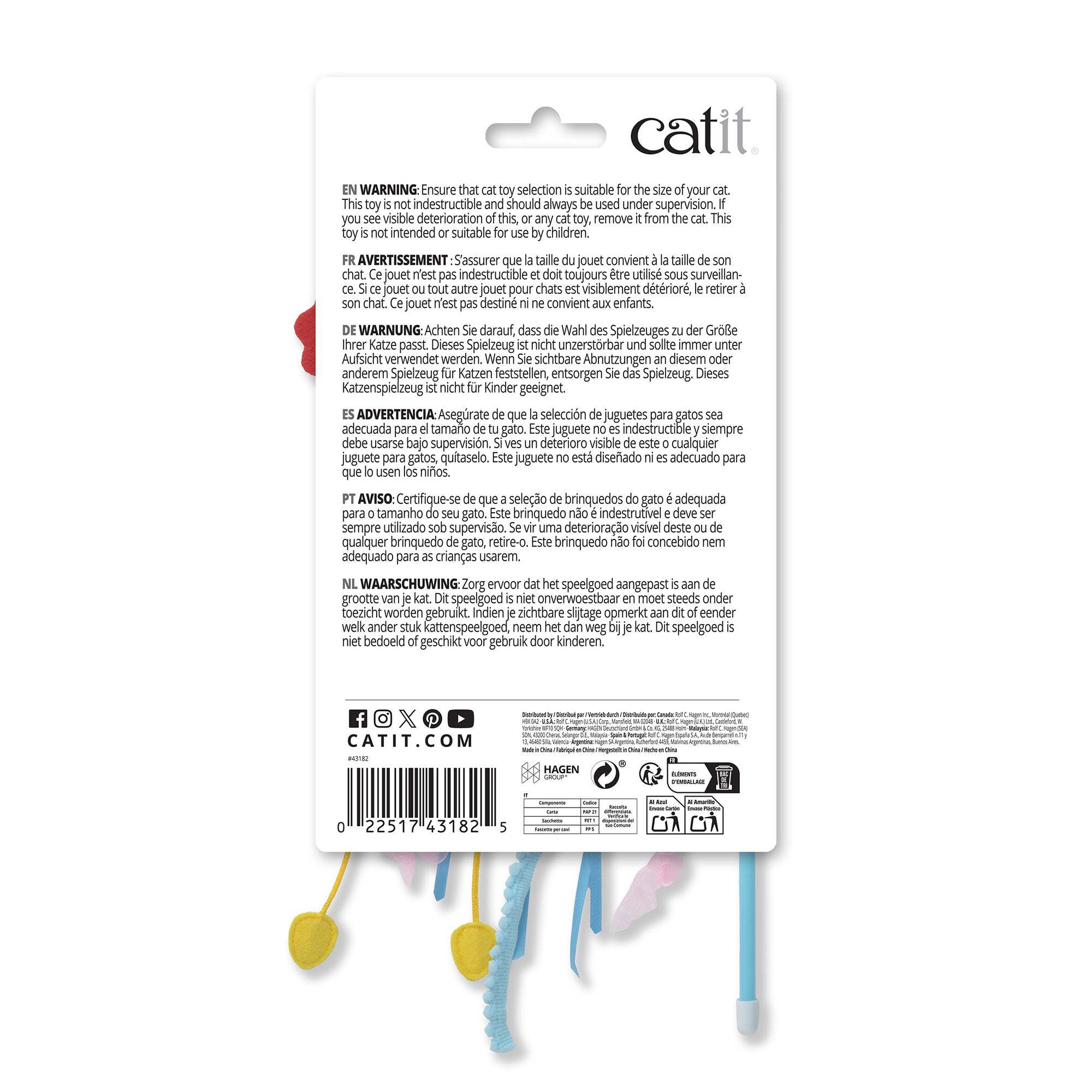 Catit Sea Animals Cat Teaser & 2 Cat Toys
