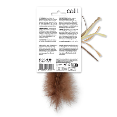 Catit Twin Fish with Raffia and Feather Tail Cat Toys