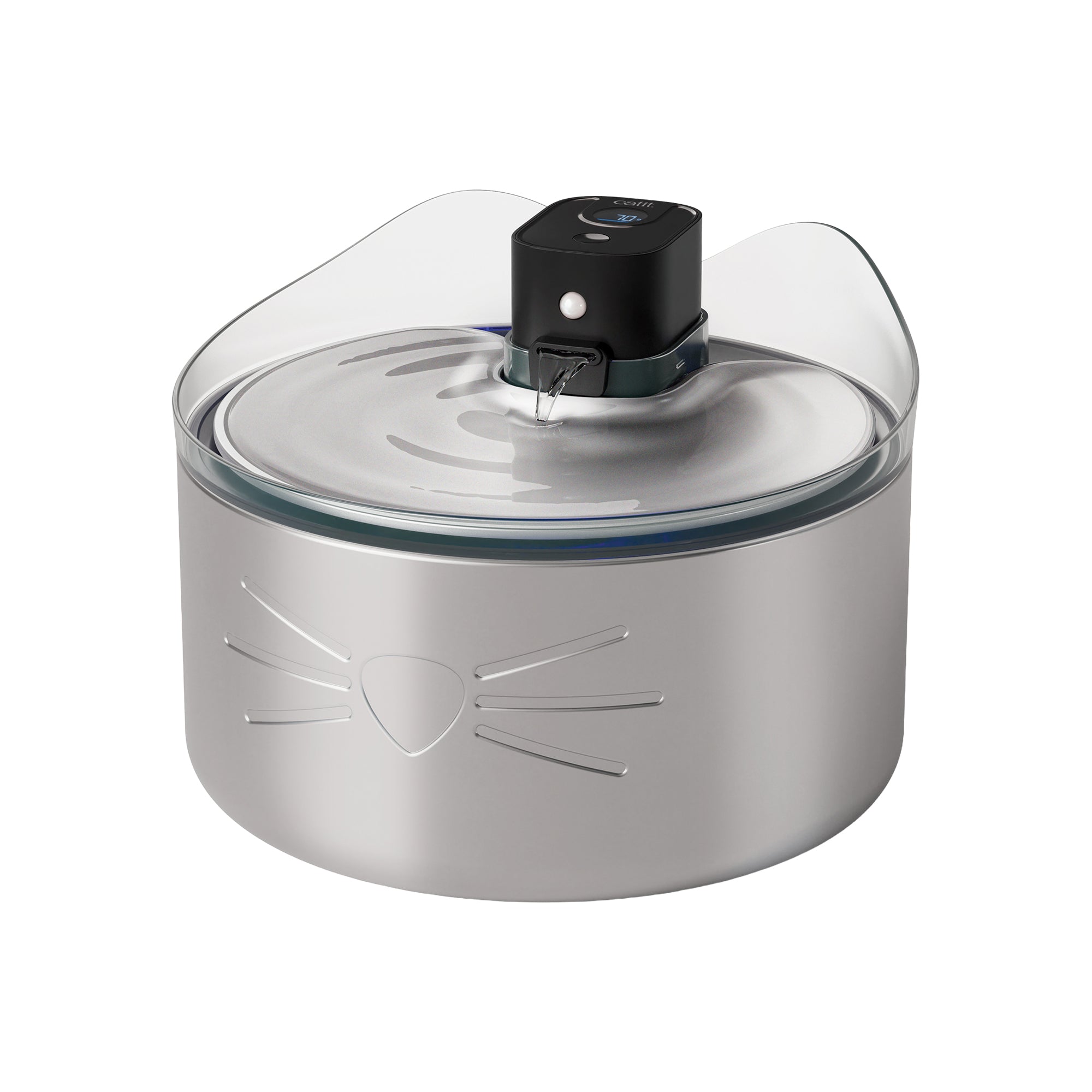 Catit PIXI Cordless Stainless Steel UV-C Cat Water Fountain - 5L - Cat Water Fountain - Catit - PetMax Canada
