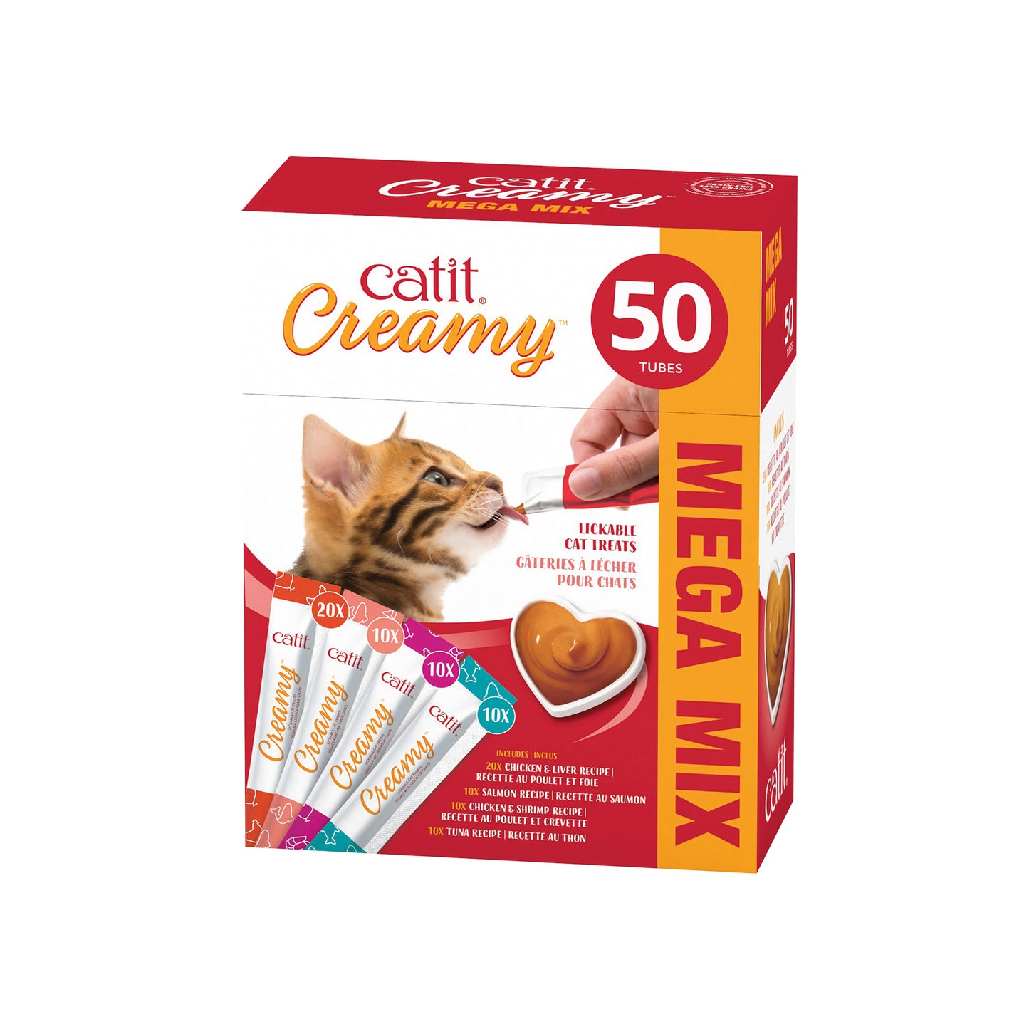 CatIt Creamy Lickable Treats Assorted 50 Pack Cat Treats 50 Pack | PetMax Canada