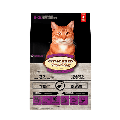 Oven-Baked Tradition Hypoallergenic Duck Dry Food For Adult Cats - Dry Cat Food - Oven-Baked Tradition - PetMax Canada