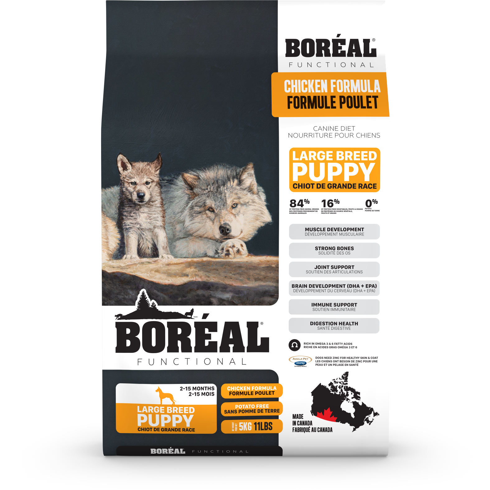 D0439 Boréal Functional Large Breed Puppy Chicken 5kg