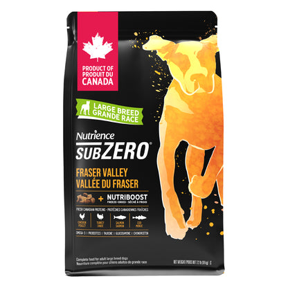 Nourriture pour chiens Nutrience sans céréales de grande race SubZero Fraser Valley