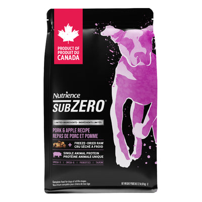Nourriture pour chiens Nutrience SubZero au porc et aux pommes à ingrédients limités