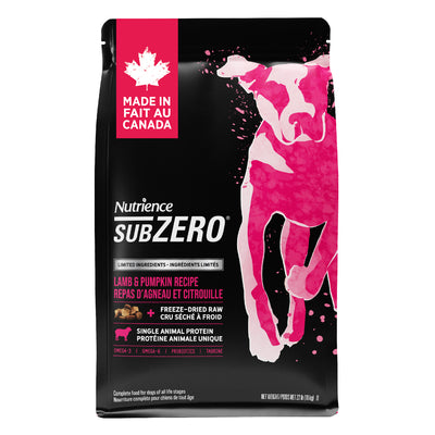 Nourriture pour chiens Nutrience SubZero à l'agneau et à la citrouille à ingrédients limités