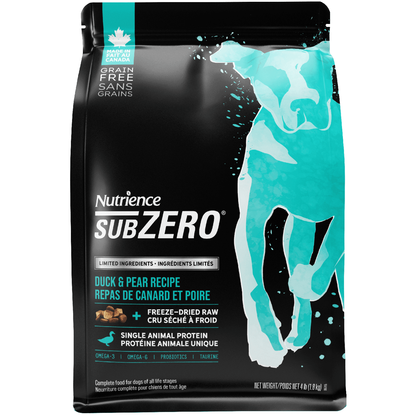 Nutrience SubZero Duck & Pear Limited Ingredient Dog Food - 1.8 Kg - Dog Food - Nutrience Pet Food - PetMax Canada