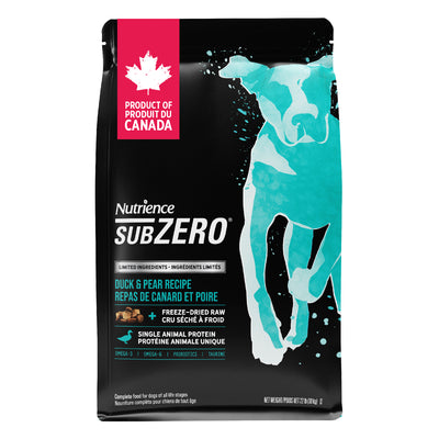 Nourriture pour chiens à ingrédients limités Nutrience SubZero Canard et poire