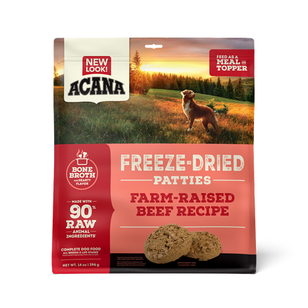 Recette de galettes d'aliments lyophilisés Acana au bœuf élevé au ranch