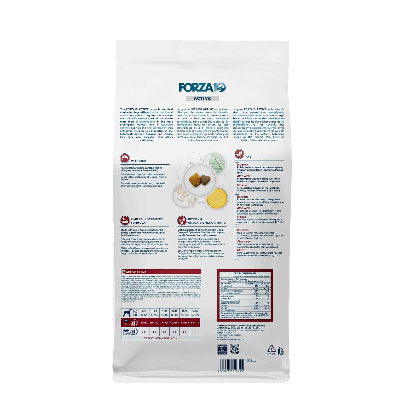 Forza10 Nutraceutic Active Dermo Support Diet Dry Dog Food