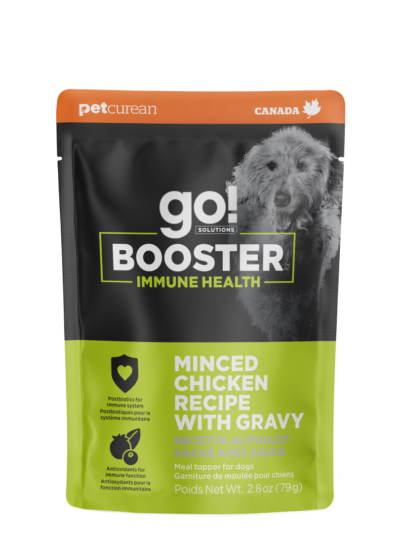 Go! Booster Immune Health Minced Chicken With Gravy Meal Topper For Dogs  Canned Dog Food  | PetMax Canada