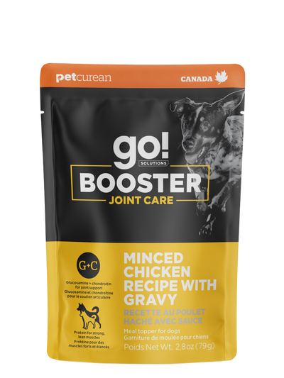 Go! Booster Joint Care Minced Chicken With Gravy Meal Topper For Dogs  Canned Dog Food  | PetMax Canada