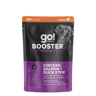 Go! Booster Tranquility Chicken, Salmon And Duck Stew Meal Topper For Dogs - 79g - Canned Dog Food - Go! - PetMax Canada