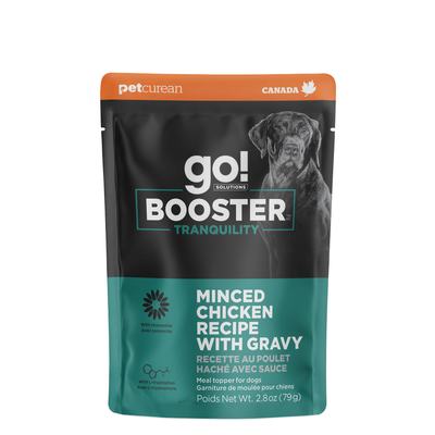 Go! Booster Tranquility Minced Chicken With Gravy Meal Topper For Dogs - 79g - Canned Dog Food - Go! - PetMax Canada