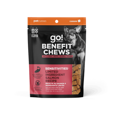 Go! Benefit Chews Sensitivities Limited Ingredient Soft and Chewy Treats Salmon Recipe For Dogs - 170g - Dog Treats - Go! - PetMax Canada