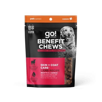 Go! Benefit Chews Skin + Coat Soft and Chewy Treats Lamb Recipe For Dogs - 170g - Dog Treats - Go! - PetMax Canada
