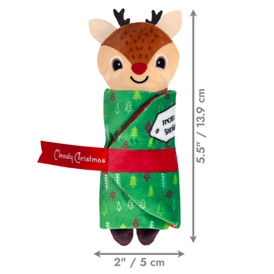 Kong Holiday Pull-A-Partz Present Cat Toy - dimensions 5.5 in x 2 in (13.9 cm x 5 cm) - Kong - PetMax Canada