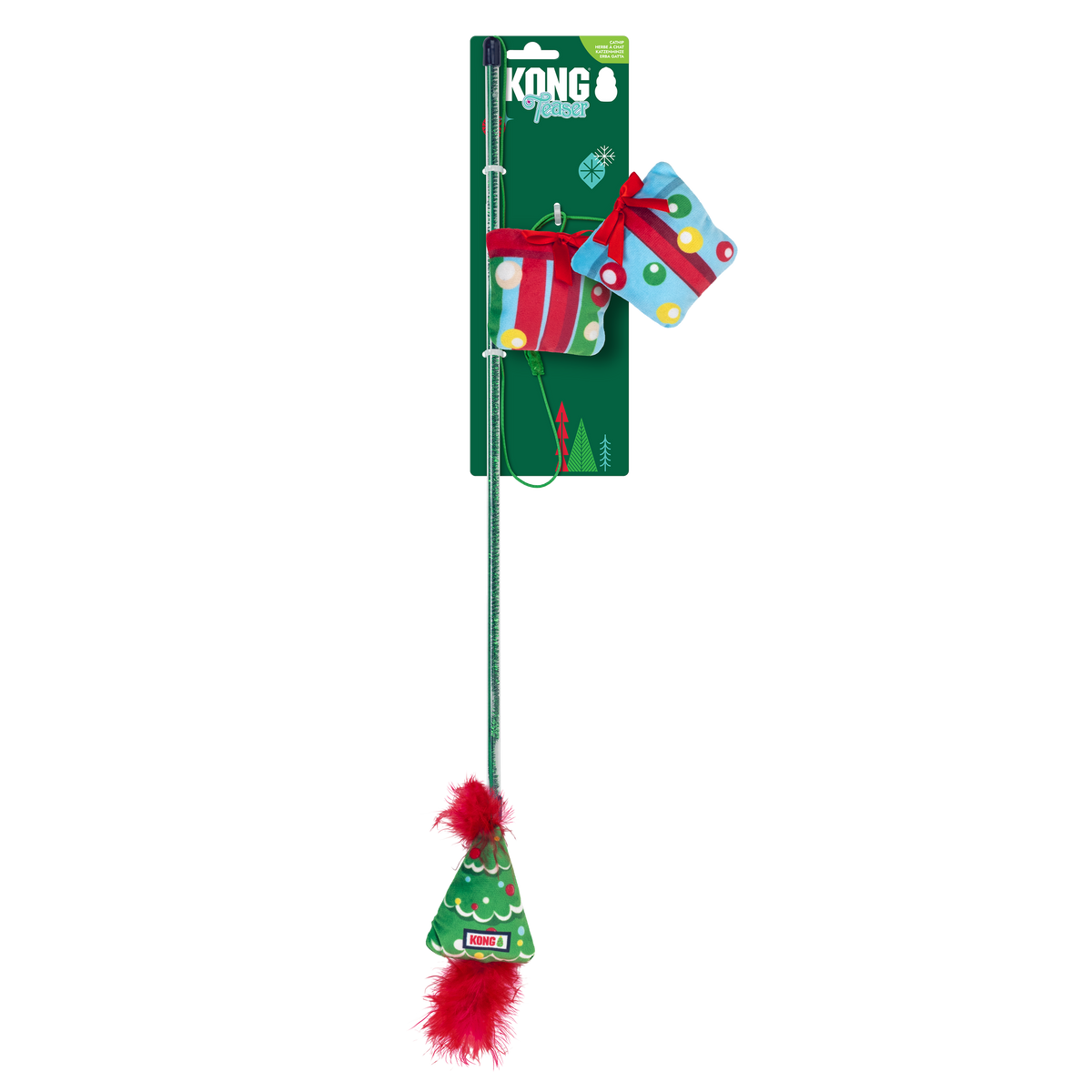 Kong Holiday Teaser Dual Cat Toy - in KONG Teaser catnip packaging - Kong - PetMax Canada
