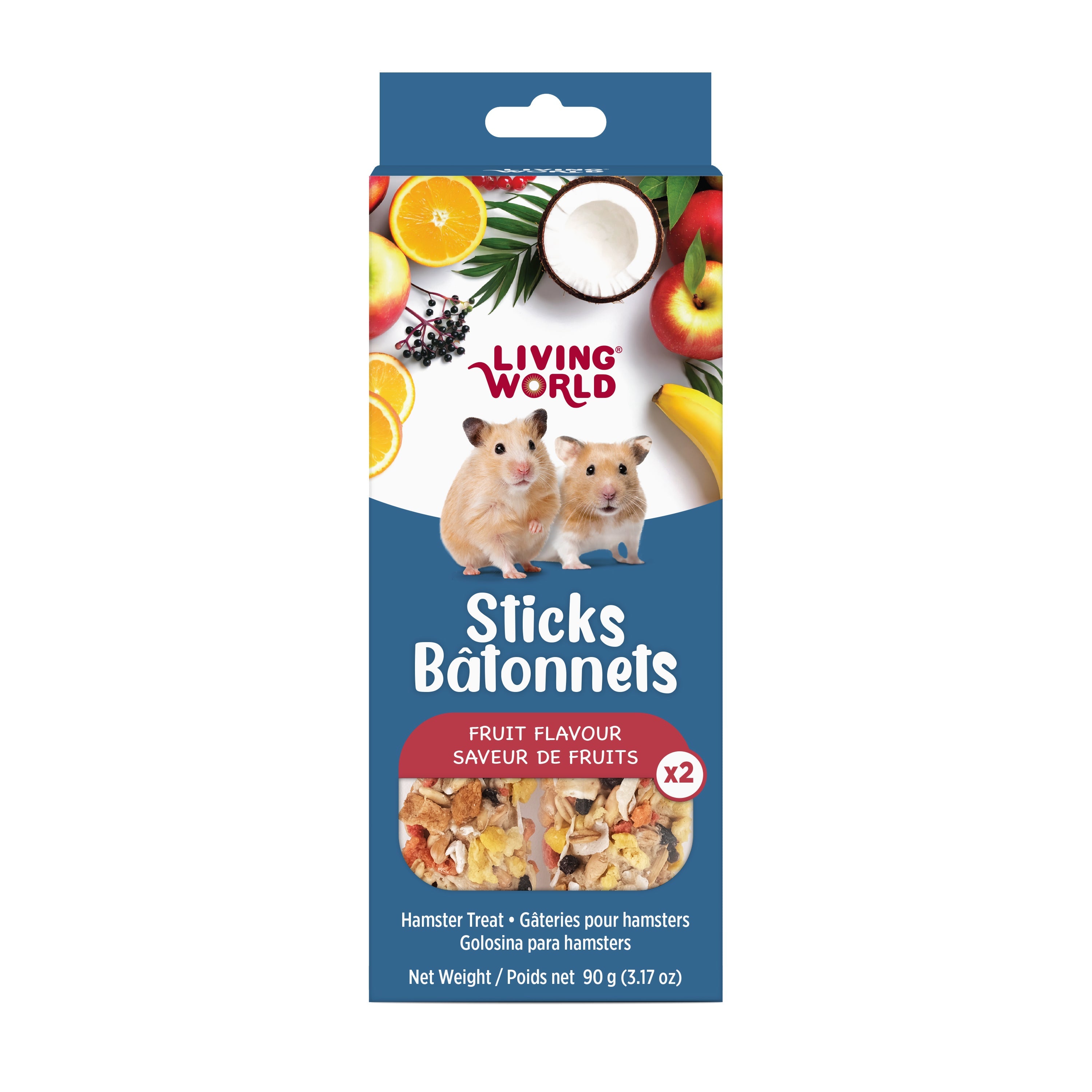 Living World Hamster Fruit Medley Treat Sticks